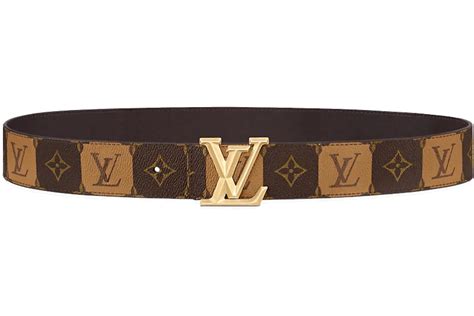 lv pyramide stripes 40mm reversible belt